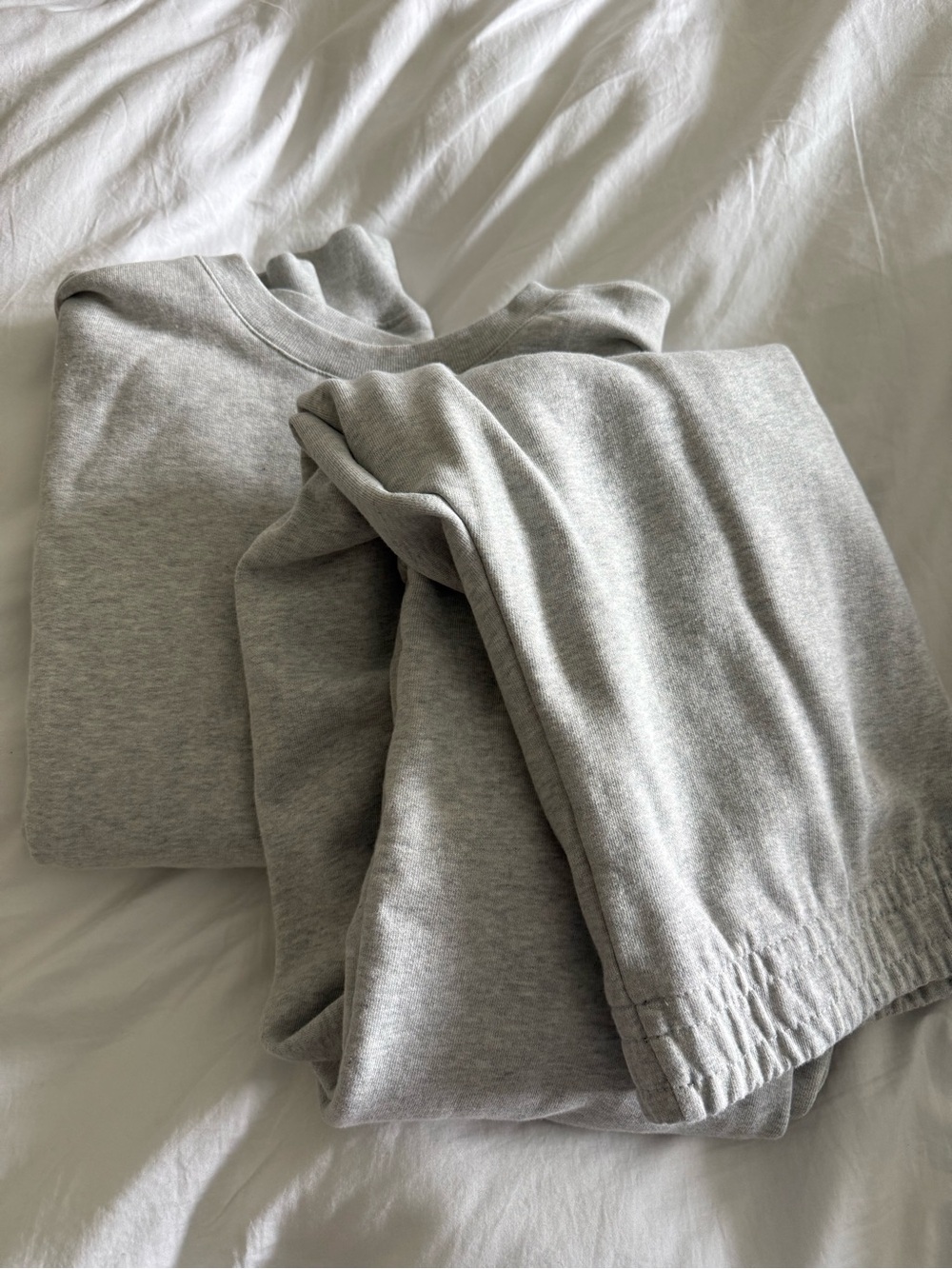 Organic Basics Light Gray Lounge Sweat Set
